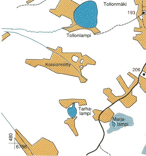 Hiitolan keskustan seutu (karttaruutu A4)