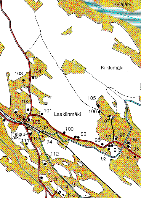 Kylälahti-Tiurulan seutu (karttaruutu A2)